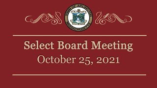 Select Board Meeting - October 25, 2021
