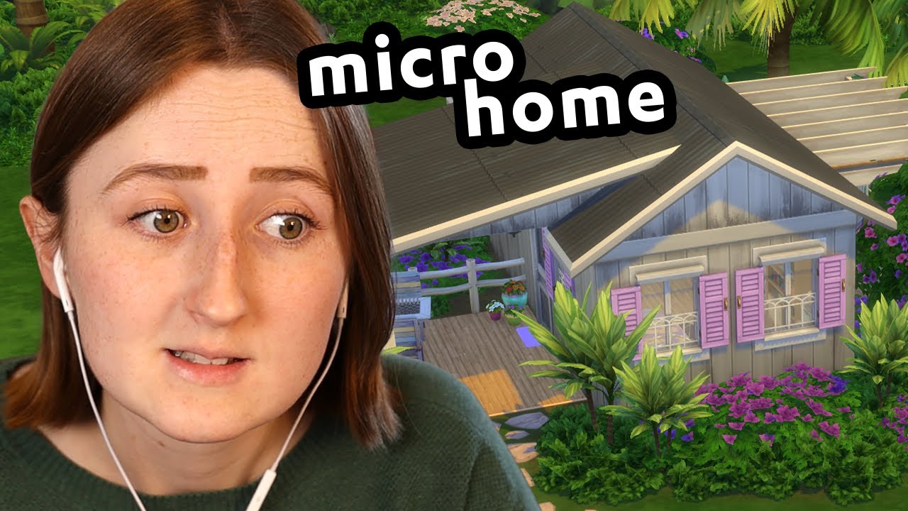 building the tiniest house possible for my sim - YouTube