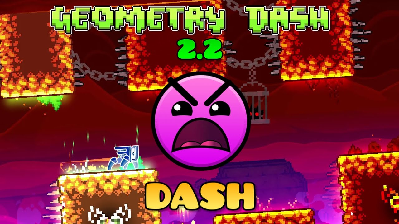 Geometry Dash 2.2 | Dash (NEW Main Level) + All Coins (Blind) - YouTube