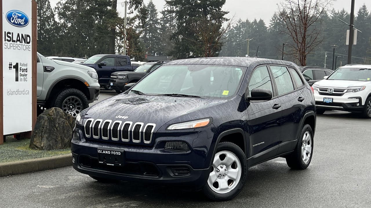 Обзор Jeep Cherokee Sport 2016 года с кондиционером, фаркопом и розеткой 12 В | Island Ford 25669A