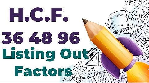 Find HCF of 36,48 and 96 using Listing Out the Factors method. Exercise 5.2 Part A Question