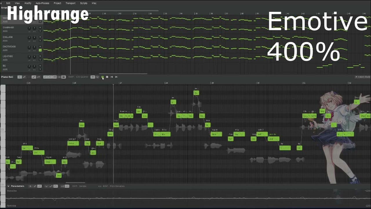 (Synth V) ANRI vocal mode texthack comparison YouTube