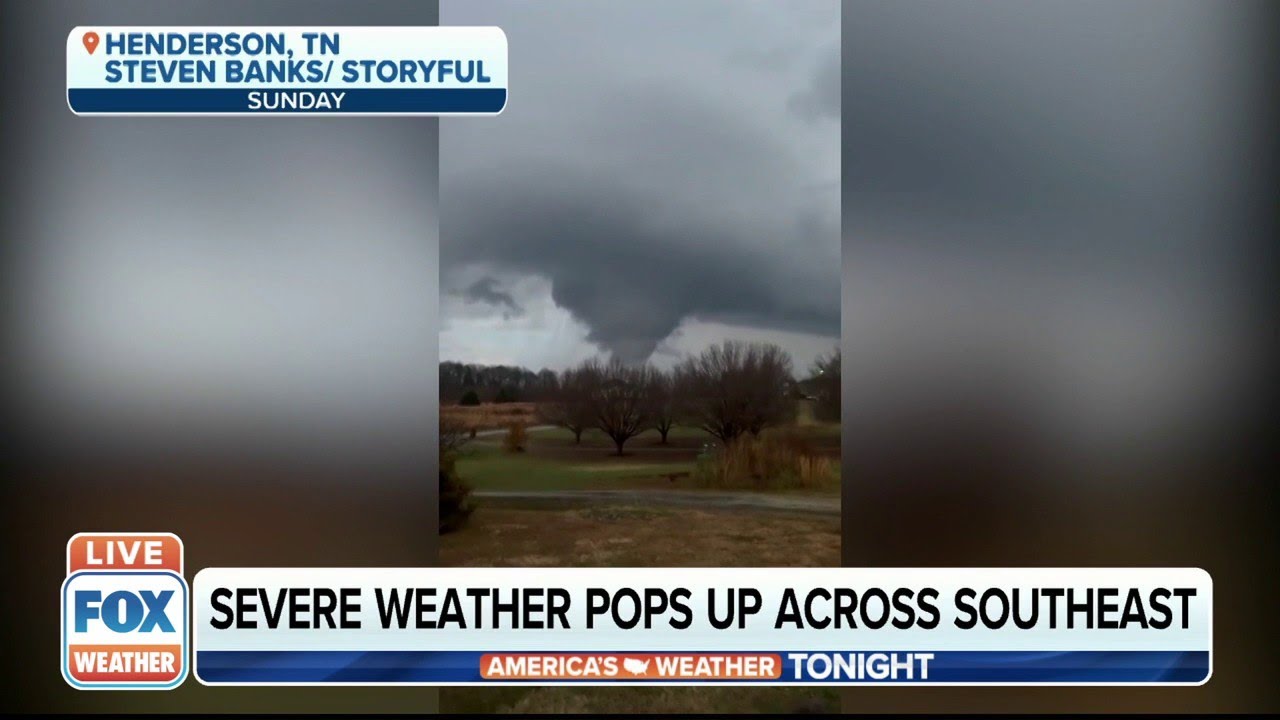 Watch Funnel Cloud Seen Spinning In Henderson, Tennessee YouTube