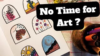 Try These Tips To Fit Art Into Your Busy Life Mini Boho Doodles Paint Markers Drawing Ideas
