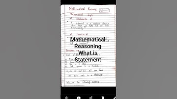 Mathematical Reasoning #Mathematical logic# Master Cadre Math , PGT , +1 class