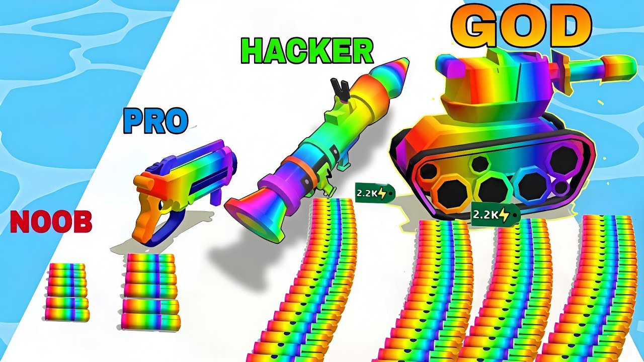  Amazing Gameplay 😍|NOOB VS PRO VS HACKER VS GOD in Bullet Stack 