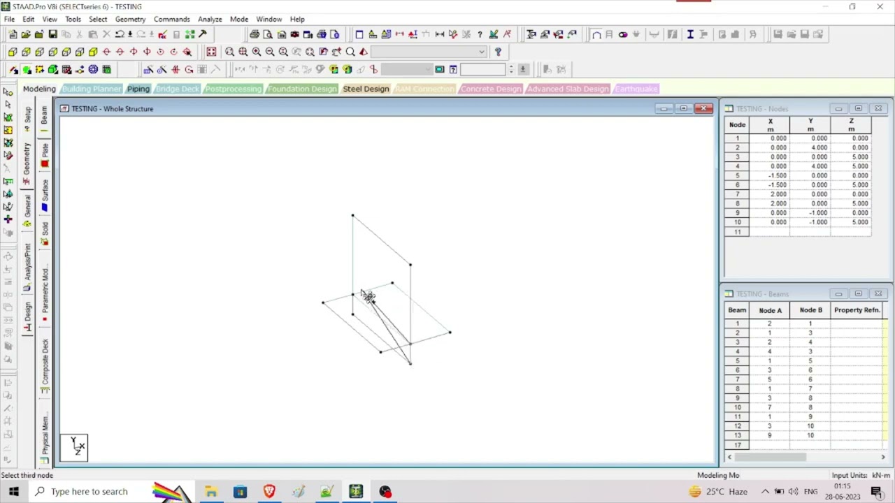 This how plates are created on beam in STAAD.PRO software.