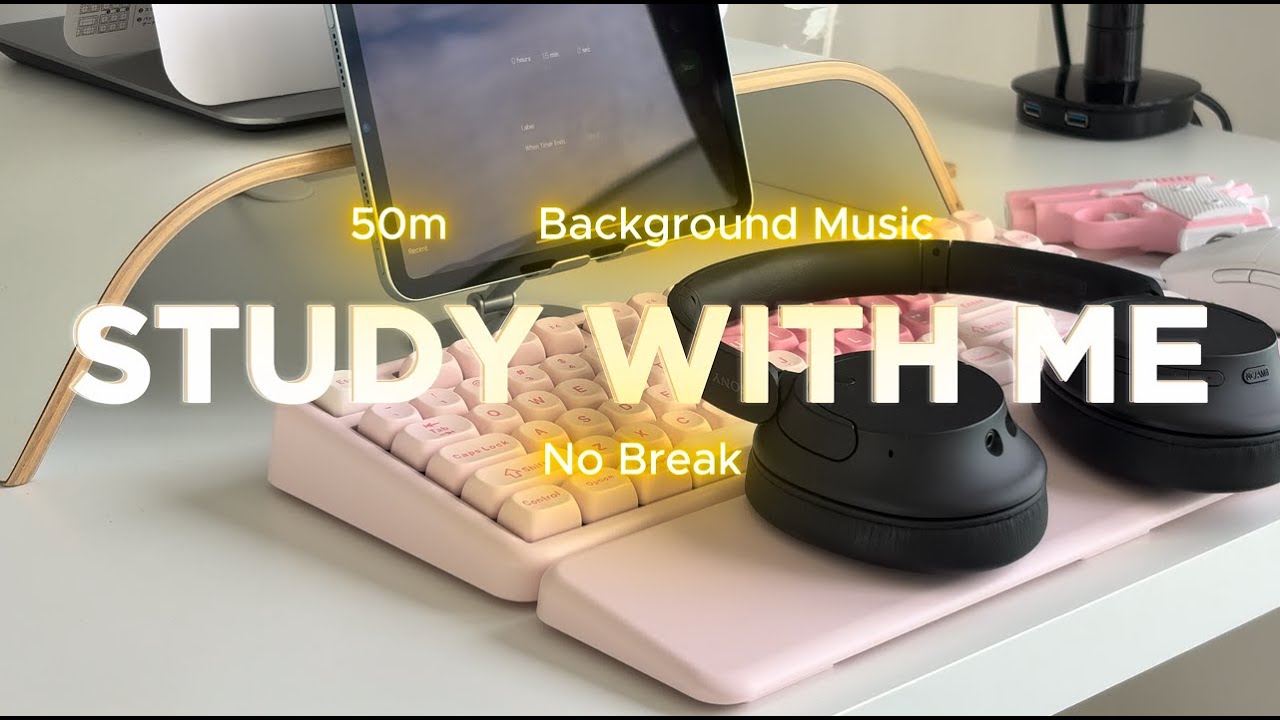 50-Minutes Study With Me | No break | Afternoon Study & Relaxing Piano ...
