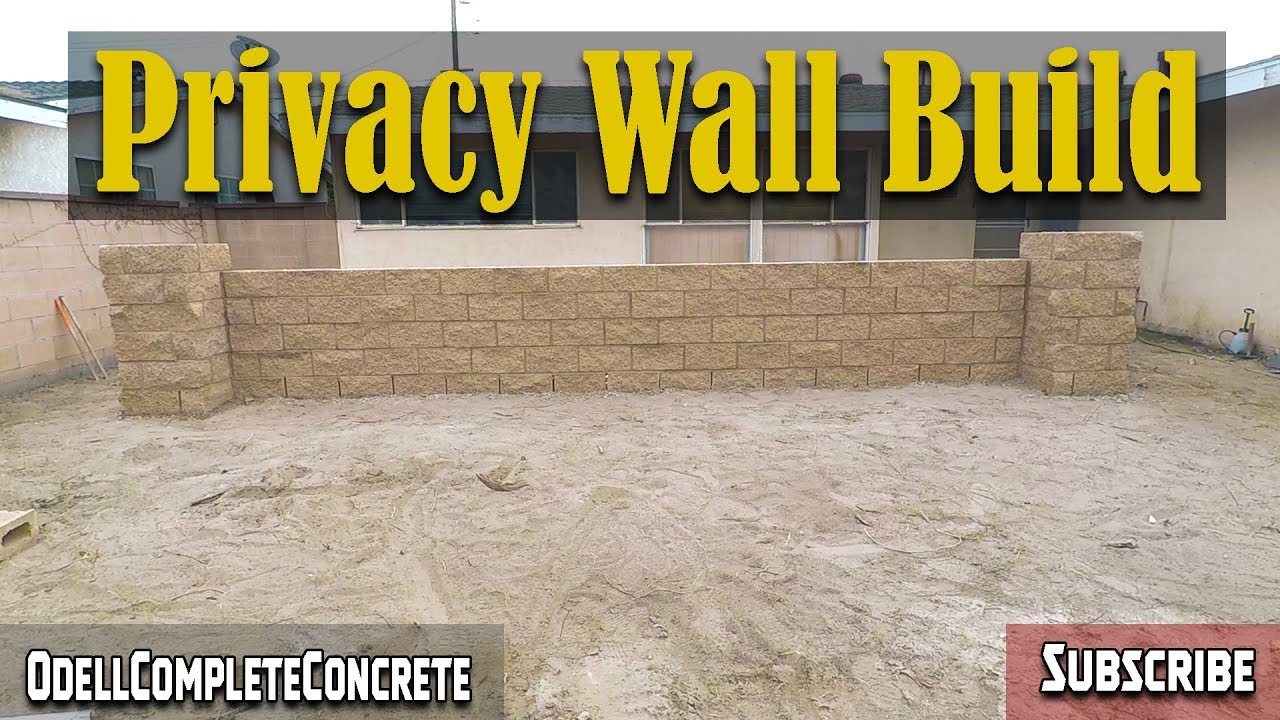 How to build a Short Privacy Wall for Front Patio Front Yard Remodel