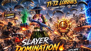 Esports Frags T1, T2 Lobby Domination | SLAYER | BGMI | PUBG