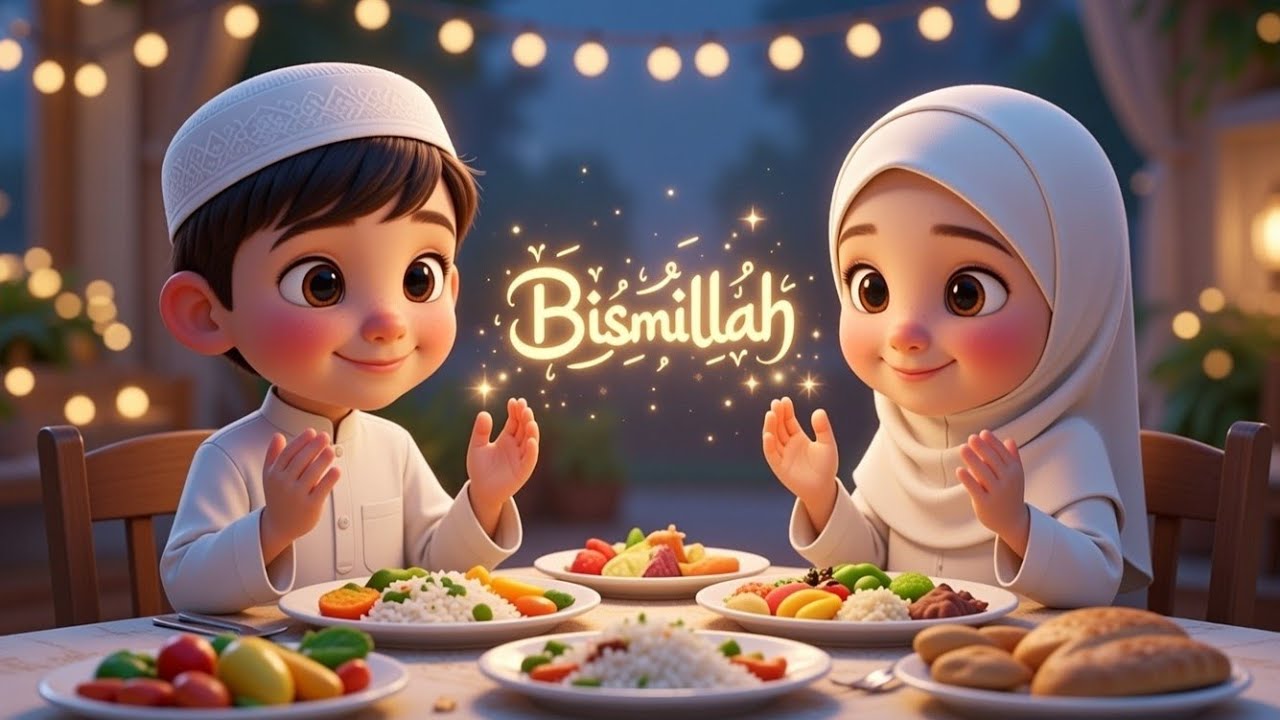 Bismillah Rhyme for Kids 🌙 | Islamic Rhymes | Learn Bismillah | DeenToon Kids🌟