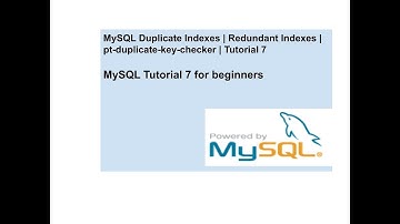 MySQL Duplicate Indexes | Redundant Indexes | pt-duplicate-key-checker | Tutorial 7