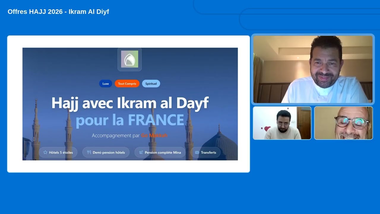 Présentation de nos offres HAJJ 2026