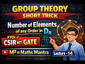 Short Trick of Number of Elements of Any Order in Dn | PYQs of CSIR NET | Lec-14 |M² = Maths Mantra