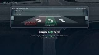 CDL Off-Tracking: Double Left & Right Turn Lanes | Tractor-Trailer Turning Techniques