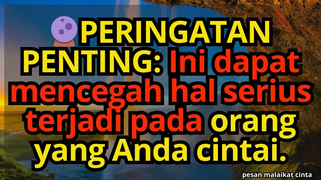 PERINGATAN PENTING: Ini dapat mencegah hal serius terjadi pada orang yang Anda cintai.