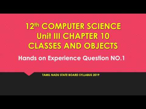 12th std || CS || Hands on Experience Question1 Chapter 10 || TN STATE BOARD SYLLABUS