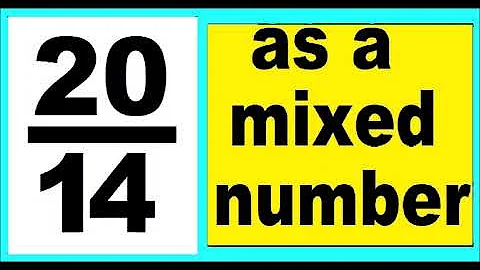 20/14 as mixed number. An improper fraction to mixed number, an example.