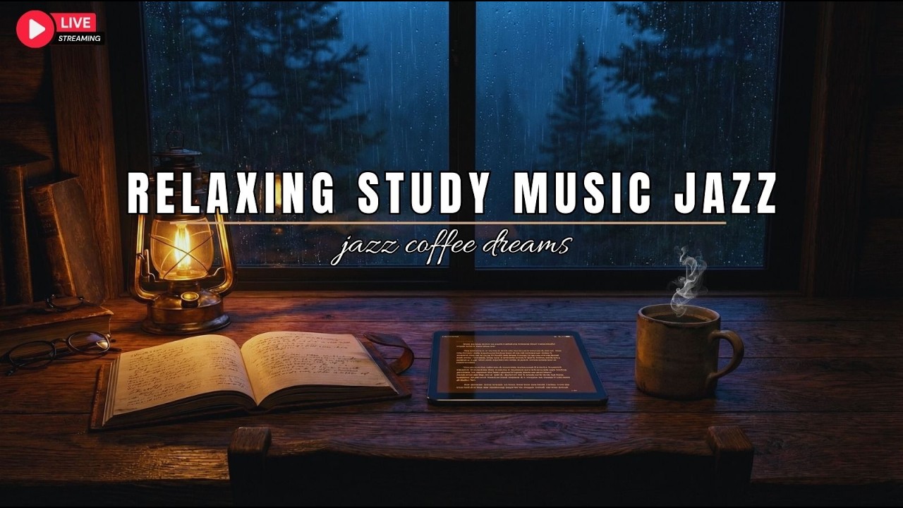 Relaxing Study Music 🌧️ Cozy Cabin & Ambient Jazz for Deep Focus