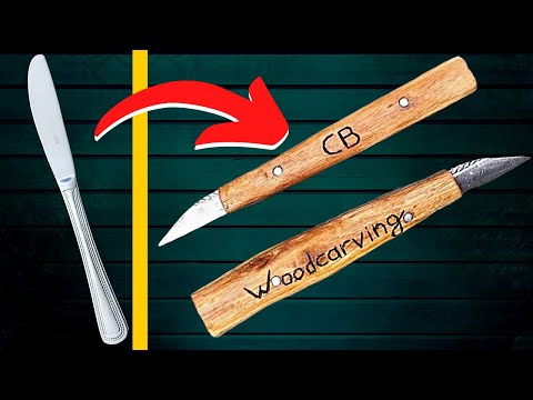 Video: Herramienta para tallar madera. cuchillos para tallar madera