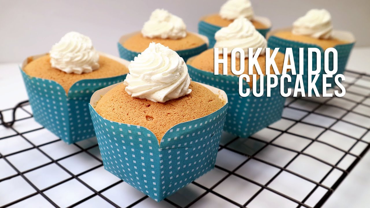 Hokkaido Chiffon Cupcakes (with video) - The Unlikely Baker®