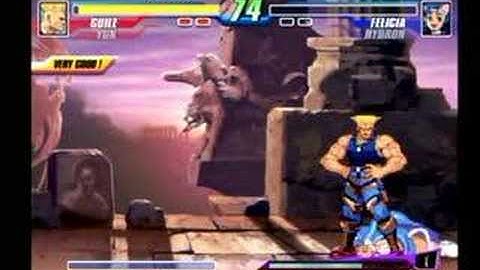 Capcom Fighting Evolution Yun/Guile Gameplay