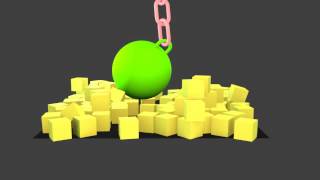 Blender 3D Physics Simulation - Wrecking Ball