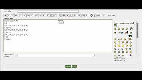 Insert Beautiful Horizontal & Vertical Tables BBcode