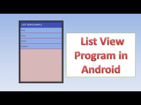 List View Program in Android,#49