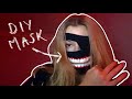Ken Kaneki Tokyo Ghoul mask- DIY mask from a black t-shirt