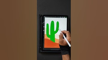 Draw abstract desert landscape easily in procreate.#shorts #procreate #ipadair4