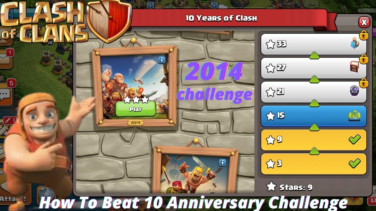 How to beat 10th anniversary challenge 2014-Clash Of Clans - YouTube