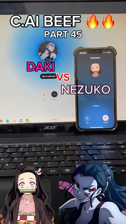 PART 45 | DAKI VS NEZUKO (holy shii nezuko ate up) #characterai #characterai