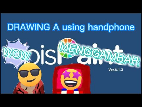 Using Handphone Drawing Drawing a using handphone - YouTube