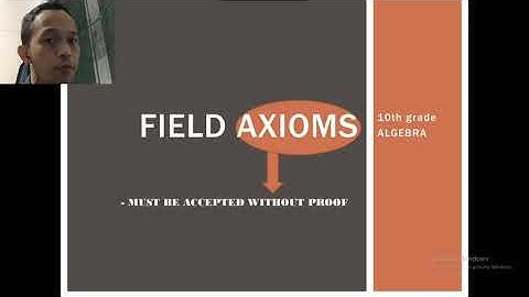 Field Axioms (10th grade Algebra)