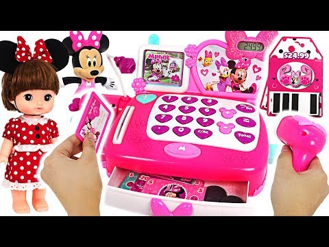 Come to the Disney Minnie Mouse store! Market Cash Register play with Elsa, Remy #PinkyPopTOY