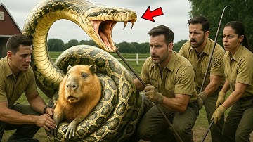 Heroic Rescue Team Saves Capybara From Massive Python