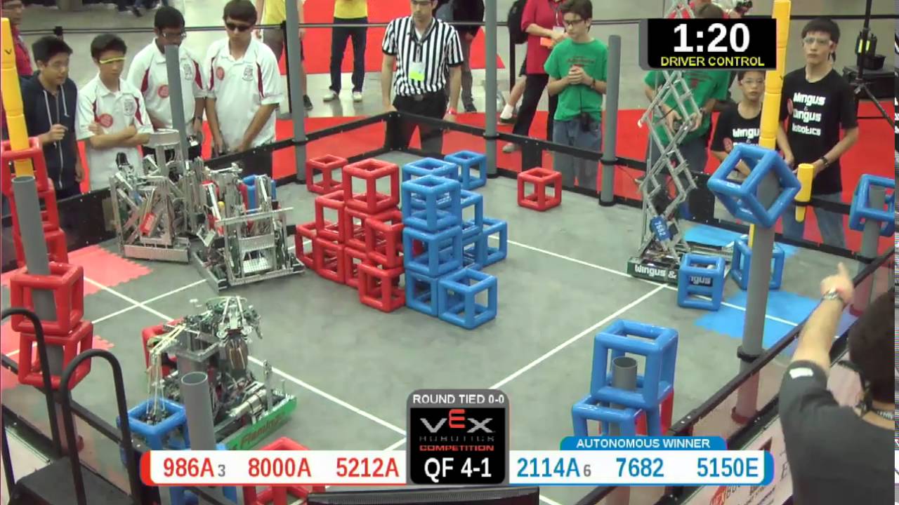 2015 VRC Arts QF4-1 - 986A 8000A 5212A vs 2114A 7682 5150E - 83 to 82 - VEX Worlds 2015 - Arts Divi
