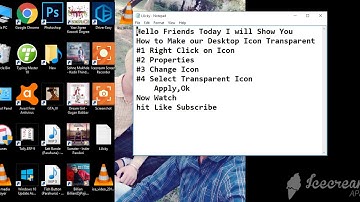 How to Make desktop icon Transparent in window 10