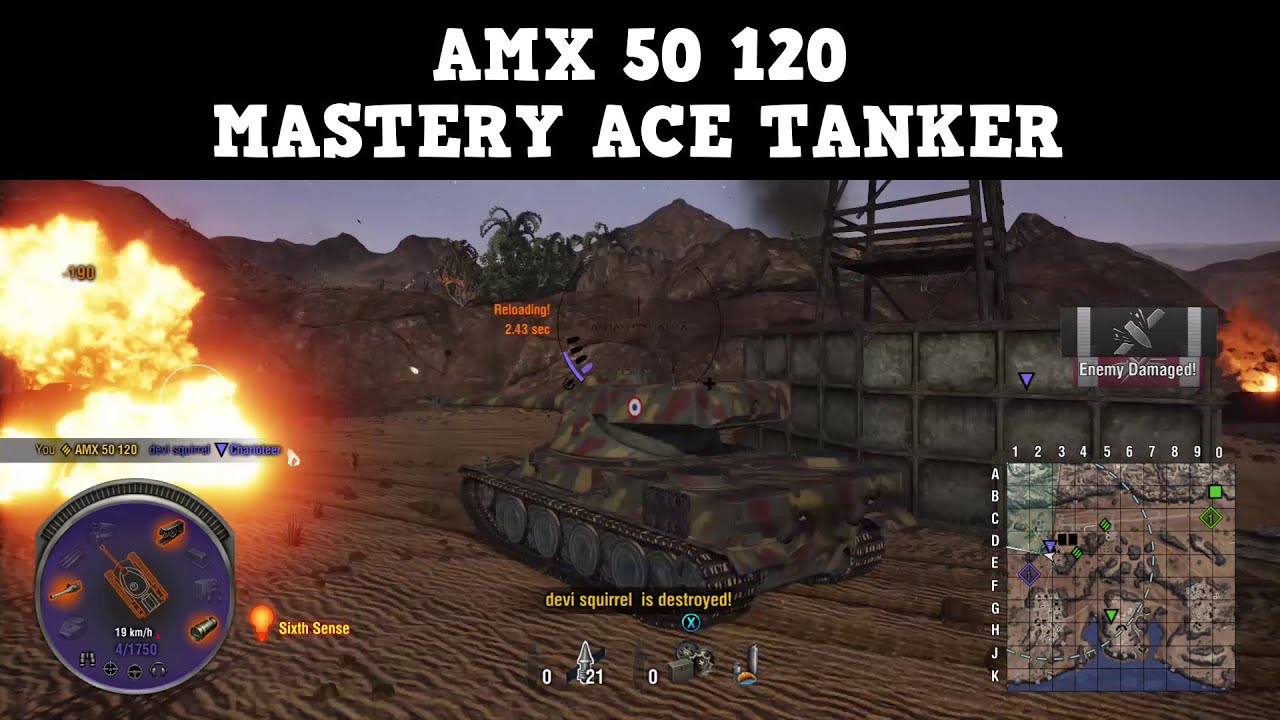 AMX 50 120 "Mastery Ace Tanker" Gameplay at "Airfield" map | XBOX ONE | WoT Console
