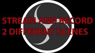 Simultaneously Stream and Record Different Scenes in OBS - Quick and Easy
