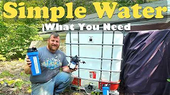 Off Grid Shower Gets Water! Simple Off Grid Water System- Remote Cozy Cabin
