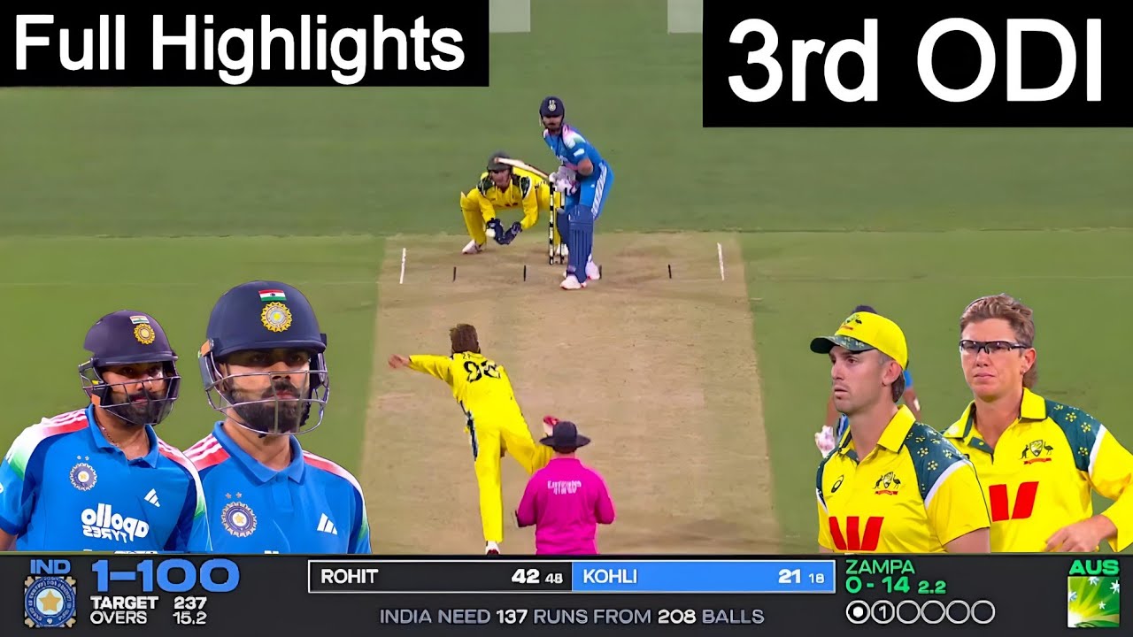 India Vs Australia 3rd ODI Match Full Highlights 2025 IND vs AUS 3rd ...