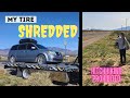 My Tire Blew & Shredded While Traveling 😫 | Van Life Problems