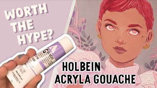 Holbein Acryla Gouache ✨ Review, Guide & Tips (plus Painting Process) - Acrylic Speedpainting