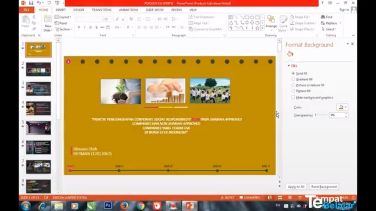 TUTORIAL CARA  EDIT  THEMA POWER POINT  KODE 1 YouTube