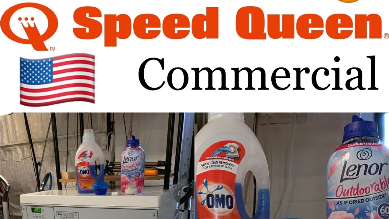American Speed Queen Front Load Commercial Washer, 40°c Cycle Using Omo