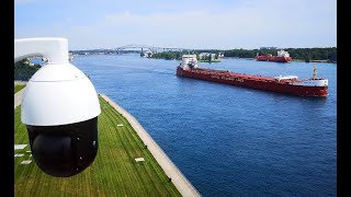 Port Huron Live Cam showing shipping traffic on the St. Clair River from BoatNerd.Com