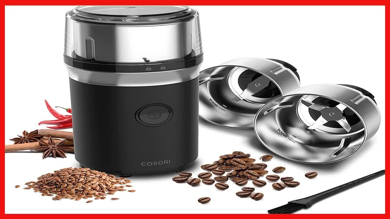 SHARDOR Coffee Grinder Electric, Spice Grinder Electric, Herb Grinder,  Grinder for Coffee Bean Spices and Seeds with 2 Removable Stainless Steel  Bowls, Black.