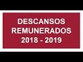 LABORAL | DESCANSOS REMUNERADOS